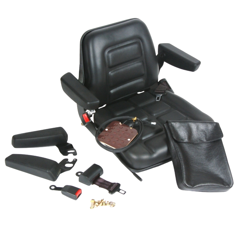 BF1-1 Siyah Vinilli İçten Yanmalı Forkliftler için Dayanıklı Ergonomik Sertifikalı Forklift Koltuğu